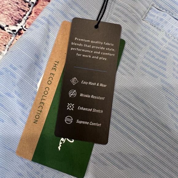 Travis Mathew Sz 42 Street Art Heather Bel Air Blue Eco Collection Shorts $89.95 - Picture 5 of 6